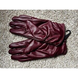 Red Pleather Gloves NWT
